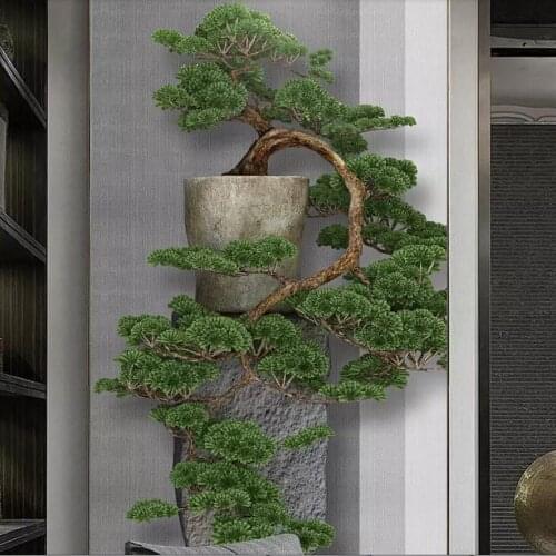 Beibehang Wallpaper custom wallpaper mural photos HD new Chinese Zen stereo pine living room porch decorative painting Wall