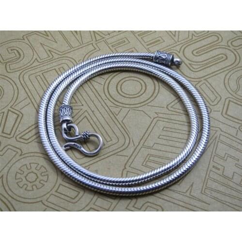 New Thai silver Snake bone Necklace for men and women s925 pure Silver Necklace