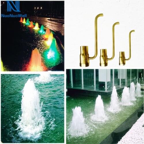 NuoNuoWell 1 Set Brass Fountain Nozzle Btype Canton Style Spring Bubbling Nozzle Female Thread Garden Pond Park Landscape