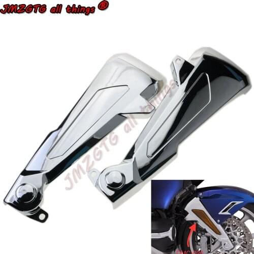 Motorcycle Front Shock-AbsoRbing Decorative Cover For Honda Gold Wing GL1800 2018-2021 ABS Plastic Chrome