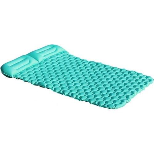 Travel Camping Picnic Light Weight Portable Inflatable Sleeping Mat With Pillow Sanbeach Air Pad Cushion Roll Bed Mattress