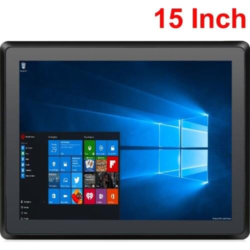 Industrial Console Windows 10 PC All In One Embedded Computer Tablet Intel J1900 15" Touch Screen 8GB RAM Dual WiFi RS232 RJ45