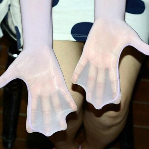 Sexy Men Women Silky Nylon Skiny 8D Oil Shiny Glossy Long Seanless Evening Gloves Sissy Theater Dancer Nylons Costume