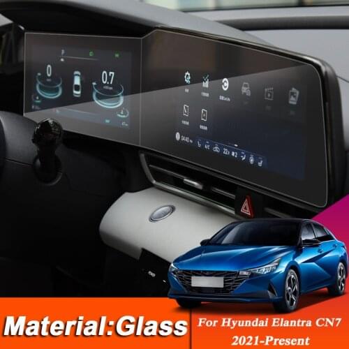 Car Styling GPS Navigation Screen Protective Film For Hyundai Elantra CN7 2021-Present Dashboard Display Sticker Auto Accessory