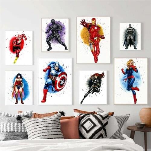 Marvel Superheld Avengers Canvas Painting Posters and Prints Iron Man Captain America Wall Art Picture For Home Decoration