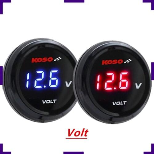 Universal Motorcycle Koso Round Mini Voltmeter Voltage LED Digital For Yamaha XMAX NMAX Y15 ZR LC135 MT09 MT07