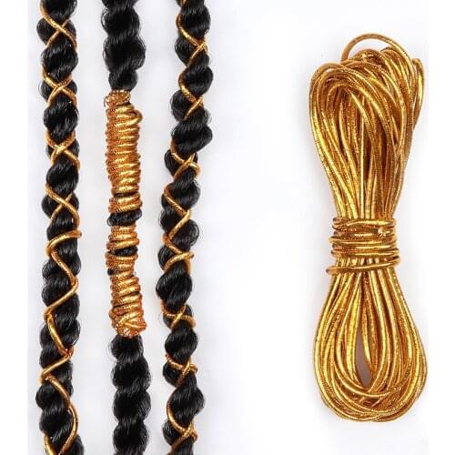 5 Pcs Dreadlock Beads Braids Hair Rope Hair Accessories Braiding Styling Stretchable Braiding Hair Strings Braiders