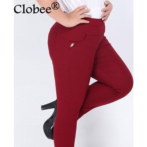 2019 Hot Womens Plus Size 6XL Pencil Pants, 11 Style Lolita High Waist Female Stretch Slim Pants / Trousers/Leggings