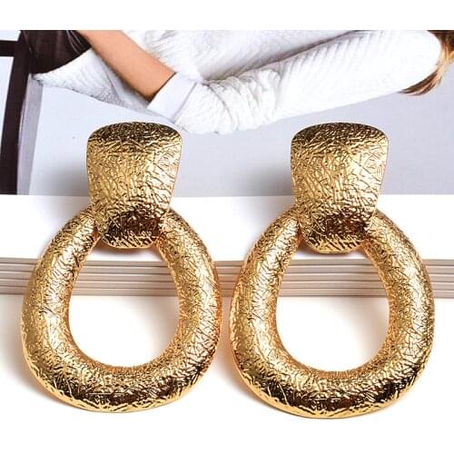 Wholesale Gold Metal Drop Earrings Fine Jewelry Accessories Hanging Dangle Long Pendientes Bijoux For Women Christmas Gift