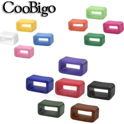12pcs 3/8"(10mm) Colorful Plastic Belt Loop Keeper Square Loop Buckles Belt Harness Backpack Straps Pets Collar Accessories