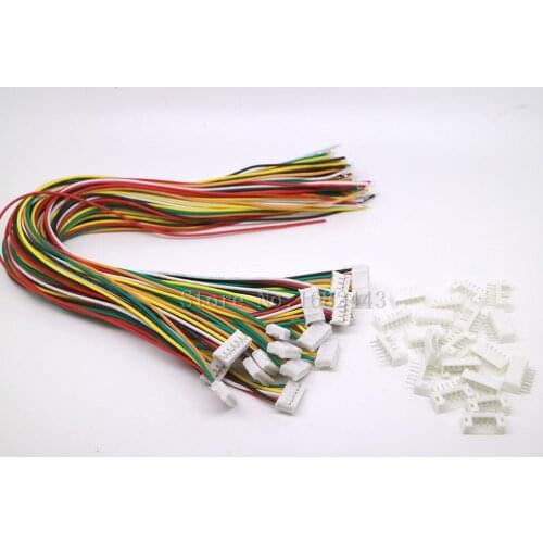 20 SETS Micro JST 2.0 PH 6-Pin Male&Female Connector Plugs 300mm Wires Cables