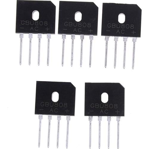 5Pcs GBU808 800V 8A Single Phases Diode Bridge Rectifier Ic Chip Hot New