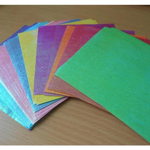 50pcs/set DIY Scrapbooking Craft Decoration Papers Single Side Shining Folding Solid Color Papers Kids Handmade Craft Paper