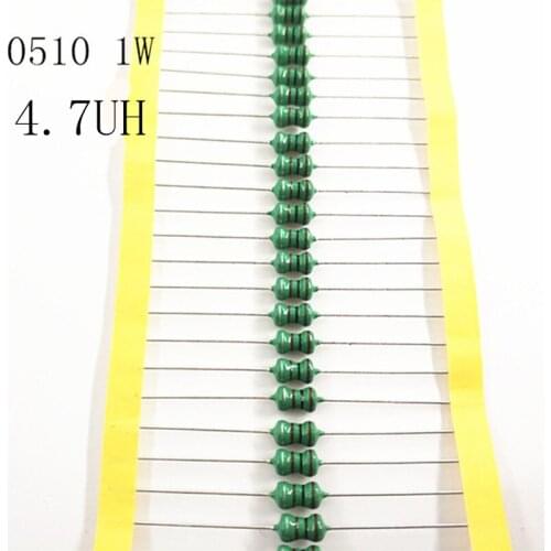 50pcs/lot 1W Chromatic ring inductor DIP 0510 4.7UH AL0510-4R7 inductance