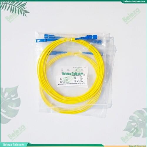 50pcs Lot 1-2-3-5M SC UPC - SC UPC SM Simplex SX 3.0mm 9/125um SC UPC Fiber Optic Patch Cord