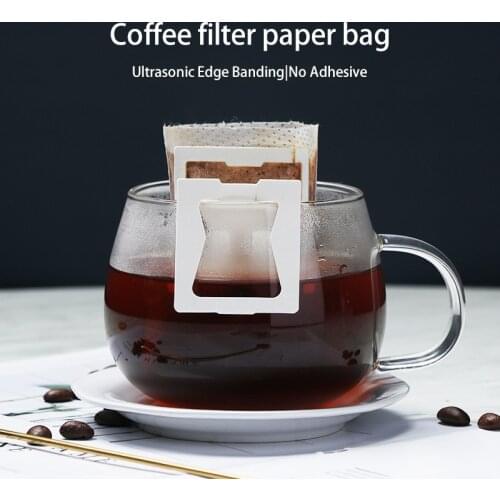 50pcs Portable Hanging Ear Coffee Powder Filter Bag Thickening Hanging Ear Dripping Kaffee Handfilter Coffeeware