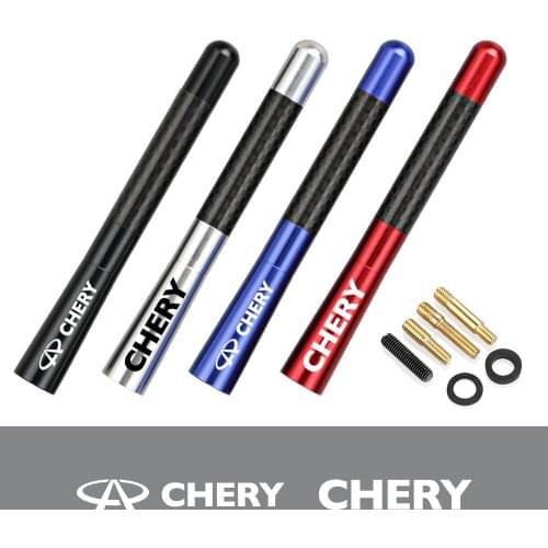 12CM Carbon Fiber Short Radio Car Antenna For CHERY TIGGO 5 A1 A3 A5 QQ KIMO INDIS JAGGI Aluminum Aerial Auto Accessories
