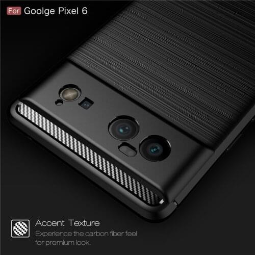 For Google Pixel 6 Case Cover Shockproof Bumper Soft TPU Silicone Carbon Fiber Armor Phone Back Cover For Google Pixel 6 Case