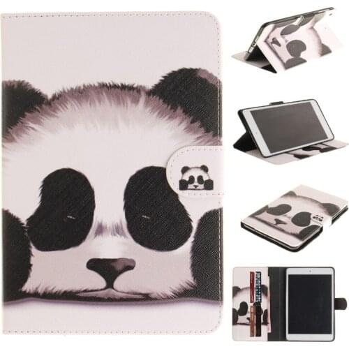 For Apple Ipad Mini 1 2 3 7.9" Tablet Cartoon Print Case Soft TPU+PU Leather Skin Stand Card Holder Protector Sleeve Shell Cover