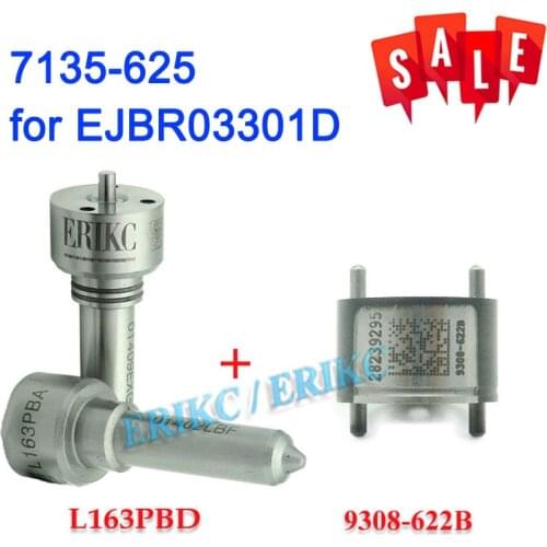 ERIKC 9308-622B 7135-625 L163PBD Common Rail Injector Repair Kits Including Nozzle and Valve Set For Delphi JMC EJBR03301D