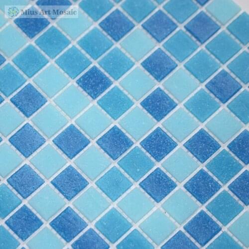 China blue glass swimming pool tiles A020406