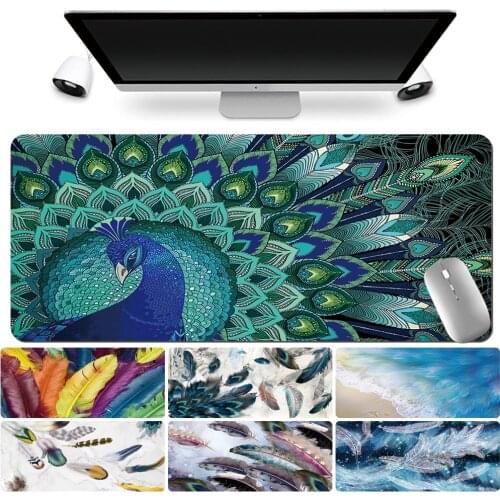 Mouse Pad Gaming Gamer Large Table Mat PU Leather Feather Series Gaming Laptop Computer Desk Mat Office Desk Accessories