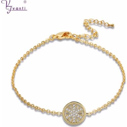 HOT Snow Flower Plated Jewelry Women Tennis Bracelet Bangle Gift for Girl