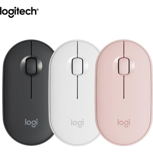 Logitech Pebble Pebble Mini & Thin 1000DPI 3Buttons High Precision Wireless Bluetooth Silent Silent Mouse iPad Portable Slim