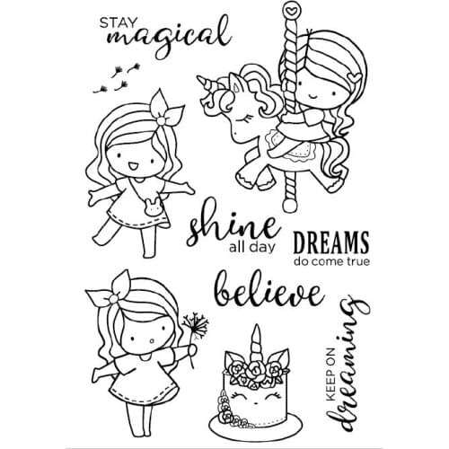 Merry-go-round Transparent Clear Silicone Stamp Seal DIY Scrapbooking photo Album Decorative A0525