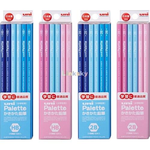 Mitsubishi Pencil Pencil Uni Palette Writing Enpitsuto ,K5561/K5560,12pc/box ,Non Toxic Hexagonal Pencil Art Pencil for Students