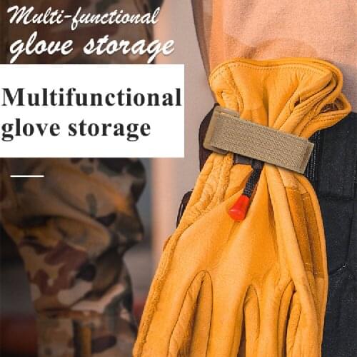 Multifunctional Nylon Gloves Hook Safety Work Gloves Clip Outdoor Tactical Gloves Climbing Rope Anti-Lost Camping Hanging Buck