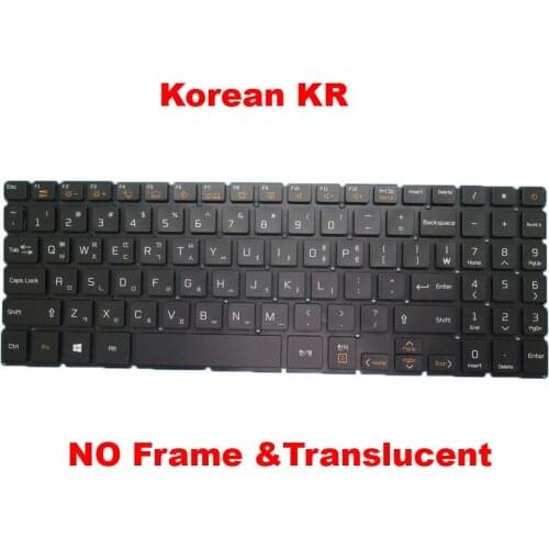 Laptop NO Backlit & Translucent Keyboard For LG 002L18F33LHA03 Korean KR NO Frame