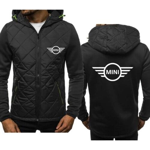 New Spring Autumn Mens Mini Car Logo Hoodie High Quality Zipper Long Sleeve Cotton Harajuku Casual Jacket 3 Colors