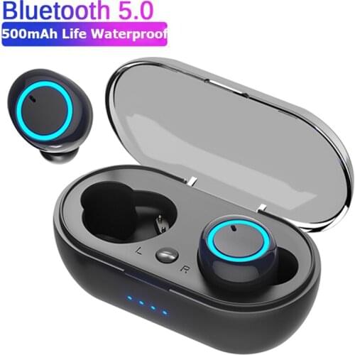 5.0 New Wireless Bluetooth Earphone Touch control 9D Stereo Headset with mic Sport Earphones Waterproof Earbuds LED display
