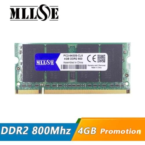 MLLSE memory ram DDR2 4gb 8gb 800 Mhz PC2-6400 sodimm laptop notebook , memoria ram ddr2 4gb 800Mhz pc2 6400, ddr 2 4gb ram