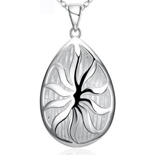 925 Flower Pendant Necklace Silver colorcolorMedal Necklace Ocean Star Movie Silver colorcolorPendant Necklace