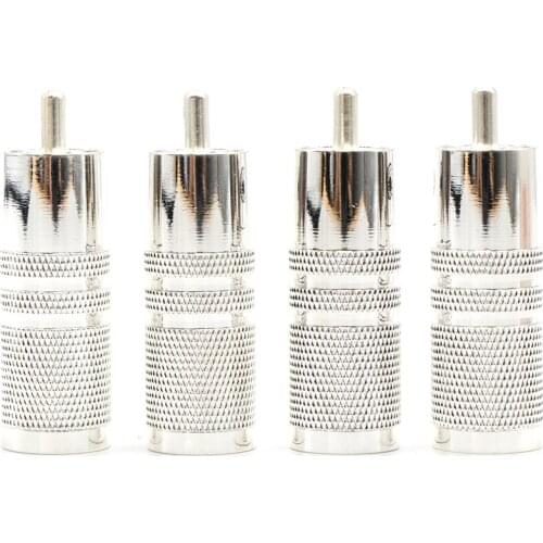 8Pcs yter style RCA Audio Plug Audio Video Adapter Cable Connector RCA Male Plug Adapter, RCA Repair Ends,Phono Plug