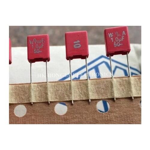20PCS MKS2 50V 1UF 2.2UF 3.3UF 4.7UF 6.8UF P=5mm Film Capacitor