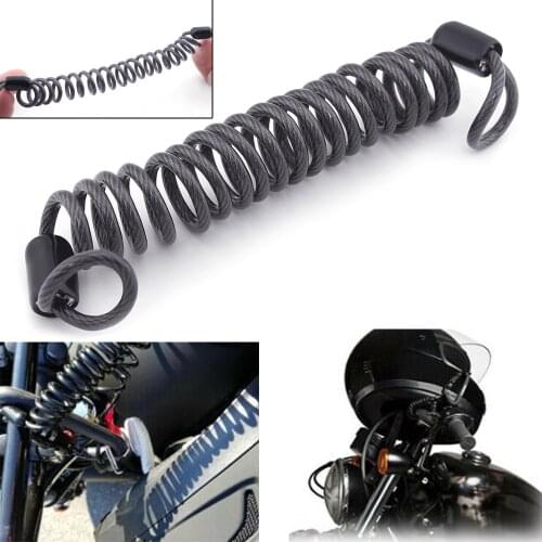 Motorcycle Security Reminder Anti Theft Bike Tools Bicycle Helmet Warning Spring Rope Helmet Wire For Scooters Disc Lock Cable