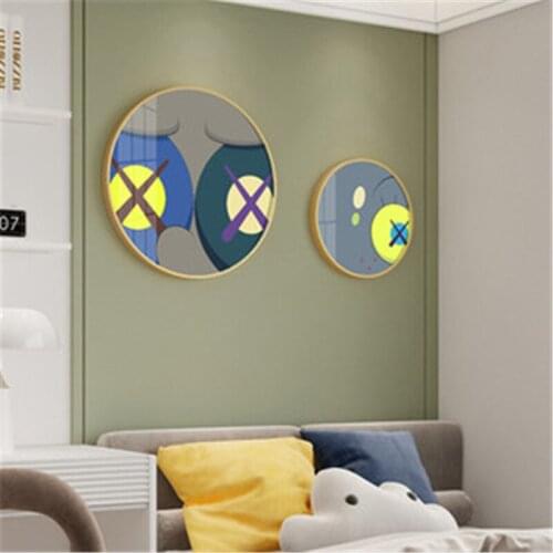Nordic Cartoon Anime Decor Porch Round Room Mural Childrens Room Wall Painting Boy Bedroom Wall Paintings Home Decor C61