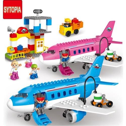 Sytopia Plane Airport Blocks Mini City Children Building Big Size Educational Toy Kid Gift Toy