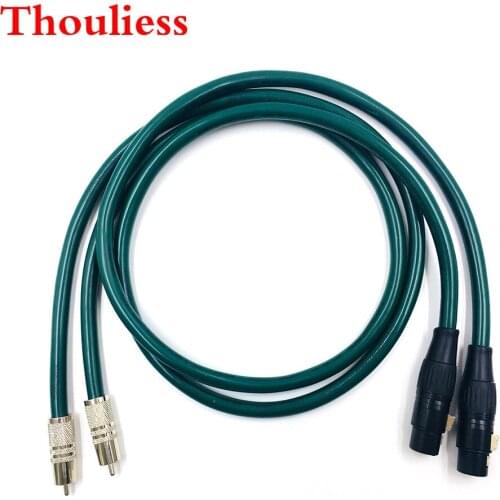 Thouliess Pair Rhodium Plated RCA to XLR Female Balacned Interconnect Cable 3pin XLR to RCA Audio Cable with FURUTECH FA-220