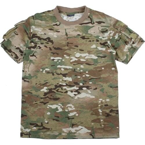 TMC New Summer Camouflage Short Sleeve Crew Neck Top Multicam Imported Fabric MMI Velcro Wool Free Shipping TMC3485