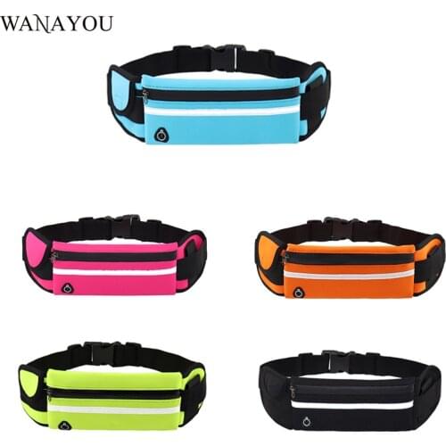 Waterproof Running Waist Bag Outdoor Sports Jogging Portable 6 inch Phone Holder Belt Bag For Women Men Lady Fitness Gym Bag