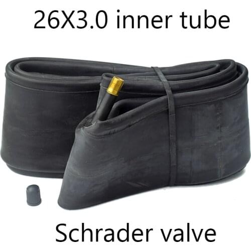 1pc Bicycle Inner Tube 26*3.0 Schrader Valve Inner Tube for ATV Tyre Beach Bike Tire City Fat Tyres Snow Bike Tires