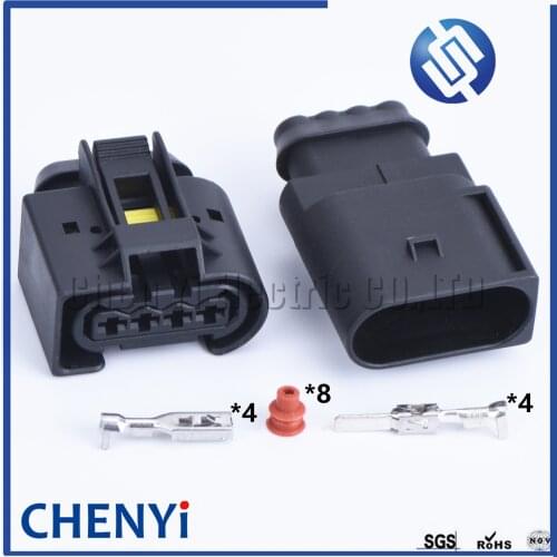 2 Sets 4 Pin 9441491/2E0 905 KT 699296/A699297 Female Male Automotive Ignition Coils Plug Auto Connector For BMW MIN Smart Benz