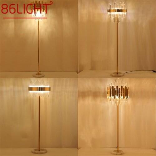 86LIGHT Floor Lamps Light Contemporary LED Luxury Crystal Decorative For Home Living Room Bedroom