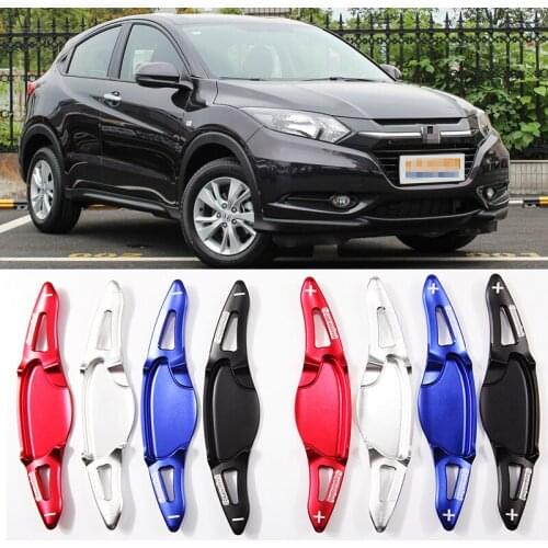2pcs Steering Wheel Aluminum Shift Paddle Shifter Extension For Honda VEZEL 15-18 Car-styling