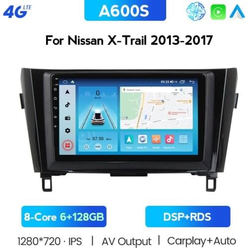 Android 10.0 Car Radio 2 Din For Nissan X-Trail J11 Qashqai Rouge Multimedia 2014 - 2019 DSP HD IPS 1280*720 Carplay 6Gb+128Gb
