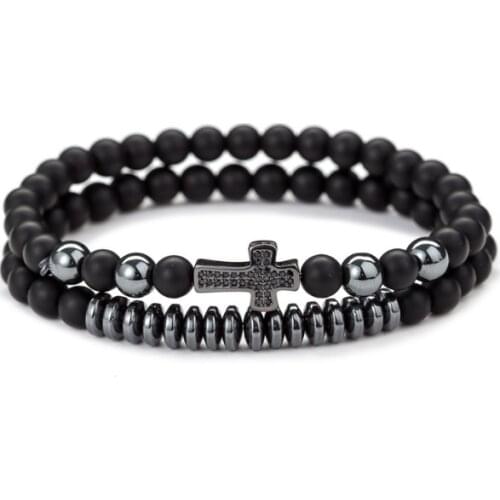 Cross 8mm bohemian multicolor Agate beads Chakra Reiki Buddha Yoga Bracelet elastic adjustable Volcanic Stone Bangles ryg23